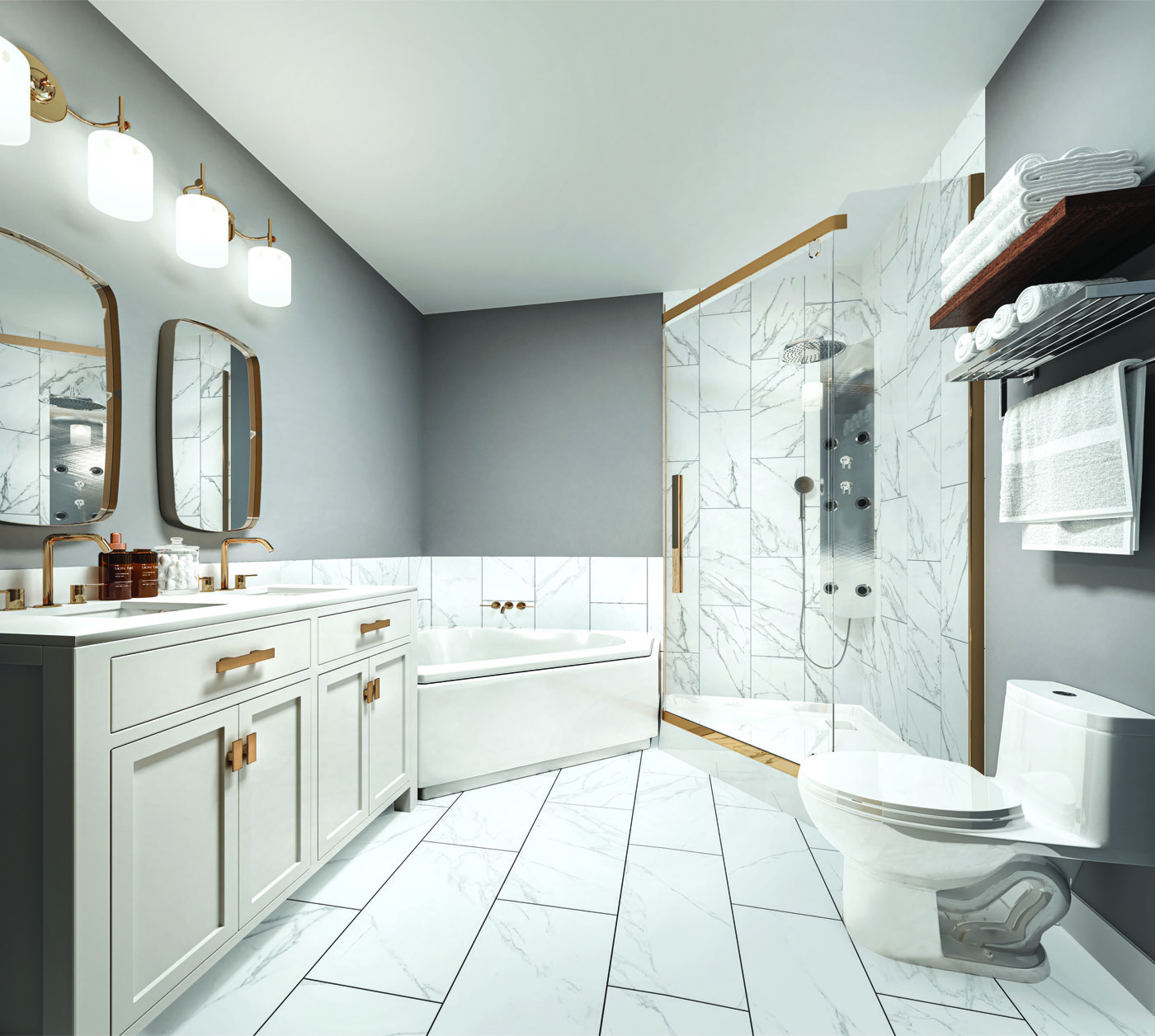 Artist’s rendering of a Lambton Mills bathroom