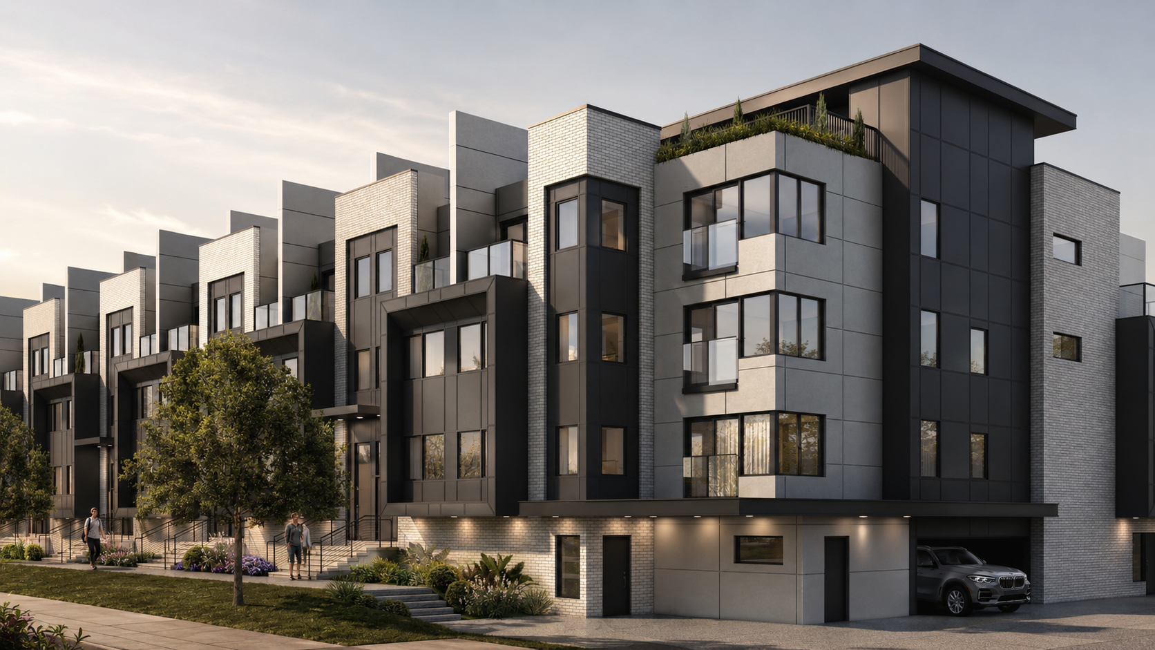 New rendering of the Lambton Mills townhome streetscape