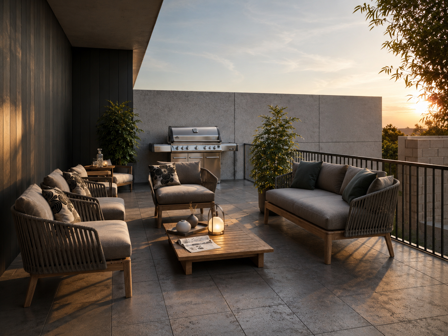 Private outdoor space at Lambton Mills